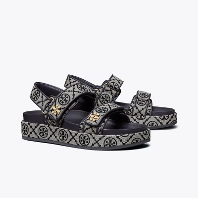 Tory Burch T Monogram Kira Burch Sandal In Blue