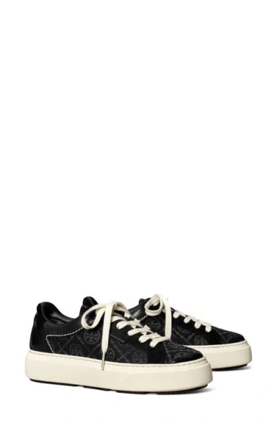 Tory Burch T Monogram Ladybug Sneaker In Black