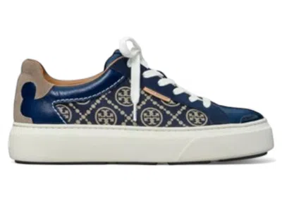 Pre-owned Tory Burch T Monogram Ladybug (women's) Sneakers In Navy Blue T Mono/perfect Navy Blue/cerbiatto