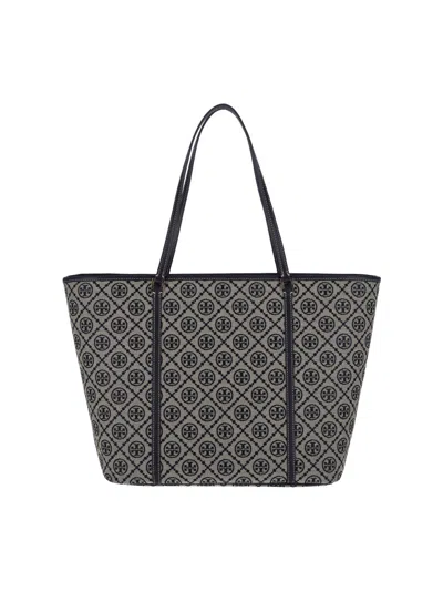Tory Burch T Monogram Large Tote Bag In Beige