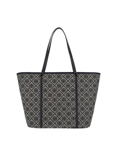 Tory Burch 't Monogram' Large Tote Bag In Blue