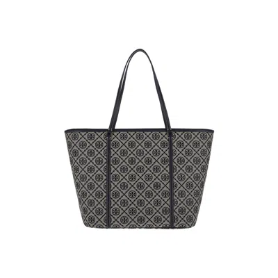 Tory Burch T Monogram Large Tote Bag In Sand
