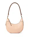 Tory Burch T Monogram Leather Crescent Bag In Pink Sea