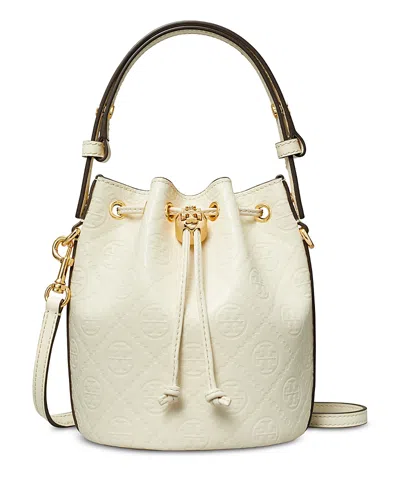 Tory Burch T Monogram Leather Mini Bucket Bag