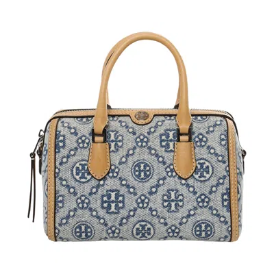 Pre-owned Tory Burch T Monogram Leather Petite Barrel Bag 'powder Blue' | Women's Size Onesize