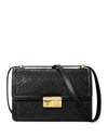 Tory Burch T Monogram Leather Shoulder Bag In Black