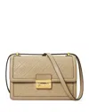 Tory Burch T Monogram Debossed Convertible Shoulder Bag In Fresh Clay
