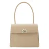 Tory Burch T Monogram Leather Small Deville Bag In Neutral