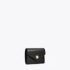 Tory Burch T Monogram Leather Small Envelope Wallet In Black