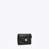 Tory Burch T Monogram Leather Small Envelope Wallet In Black
