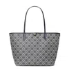 Tory Burch T Monogram Zipped Tote Bag In Multi