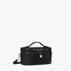 Tory Burch T Monogram Leather Vanity Case In Black