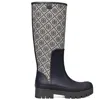 TORY BURCH T MONOGRAM LOGO RUBBER FOUL WEATHER BOOT