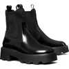 Tory Burch T Monogram Lug Sole Chelsea Boot In Black