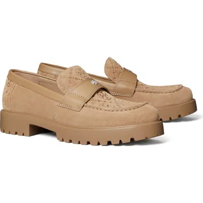 Tory Burch T Monogram Lug Sole Loafer In Brown
