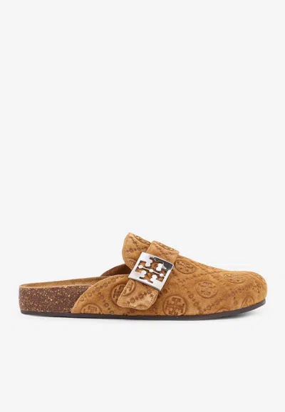 TORY BURCH T MONOGRAM MELLOW JACQUARD FLAT MULES