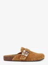 Tory Burch T Monogram Mellow Jacquard Suede Mule In Brown