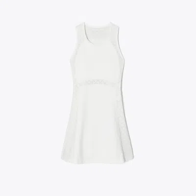 Tory Burch T Monogram Mesh Tank Dress In Black