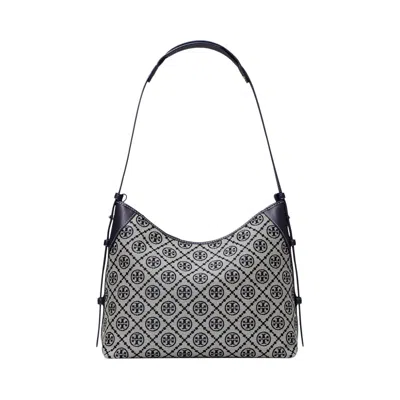 Pre-owned Tory Burch T Monogram Messenger Bag 'navy' | Blue | Women's Size Onesize