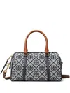 Tory Burch T Monogram Mini Barrel Bag In Gray