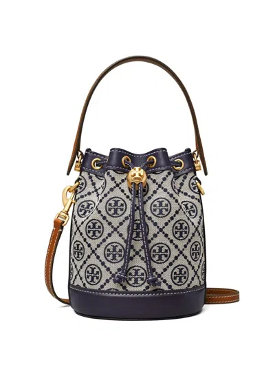 Tory Burch T-monogram Crossbody Bag In Blue