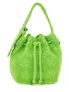 Tory Burch Borsa A Secchiello In Spugna Verde Prato Donna In Blue