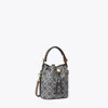Tory Burch T Monogram Mini Bucket Bag In Blue
