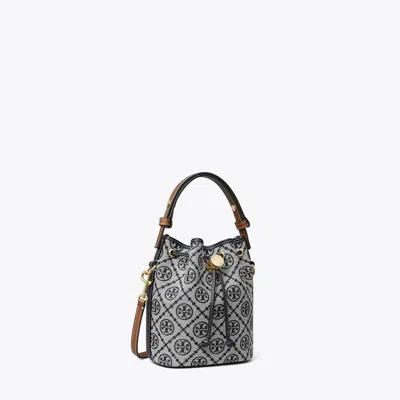 Tory Burch T Monogram Mini Bucket Bag In Blue