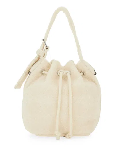 Tory Burch "t Monogram" Mini Bucket Bag In Neutral