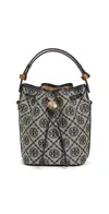Tory Burch T Monogram Mini Bucket Bag Tory Navy In Tory Navy