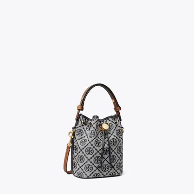 Tory Burch T Monogram Mini Bucket Bag In Tory Navy