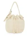 Tory Burch Oversized T Monogram Bucket Bag In White