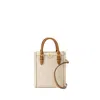 Tory Burch T Monogram Mini Shopper Bag -  - Cotton - Ivory In Neutrals