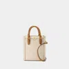 Tory Burch T Monogram Mini Shopper Bag -  - Cotton - Ivory In White