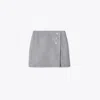 Tory Burch Mini T Monogram Skirt In Gray Melange T Monogram Jacquard Combo B