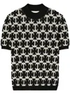 Tory Burch T Monogram Mock-neck T-shirt In Black