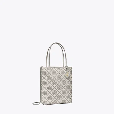 Tory Burch T Monogram Night Owl Embellished Mini Tote In Gray