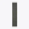 Tory Burch T Monogram Oblong Scarf In Black