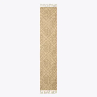 Tory Burch T Monogram Oblong Scarf In Gold