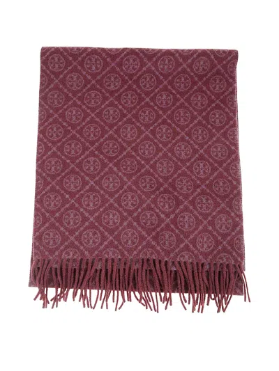 TORY BURCH T MONOGRAM OBLONG SCARF