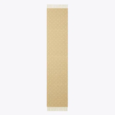 Tory Burch T Monogram Oblong Scarf In Gold