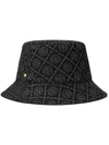 Tory Burch T Monogram-pattern Reversible Bucket Hat In Black