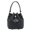 Tory Burch T Monogram Pebble Bucket Bag In Black