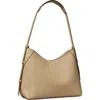 Tory Burch T Monogram Pebble Leather Messenger Bag In Brown
