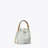Tory Burch T Monogram Pebble Mini Bucket Bag