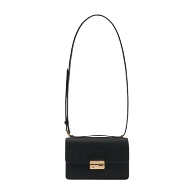 Tory Burch T-monogram Pebble Shoulder Bag In Black