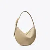 Tory Burch T Monogram Pebble Small Balloon Bag In Brown
