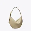 Tory Burch T Monogram Pebble Small Balloon Bag In Brown