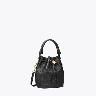 Tory Burch T Monogram Pebbled Mini Bucket Bag