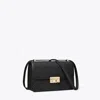 Tory Burch T Monogram Pebbled Shoulder Bag In Black